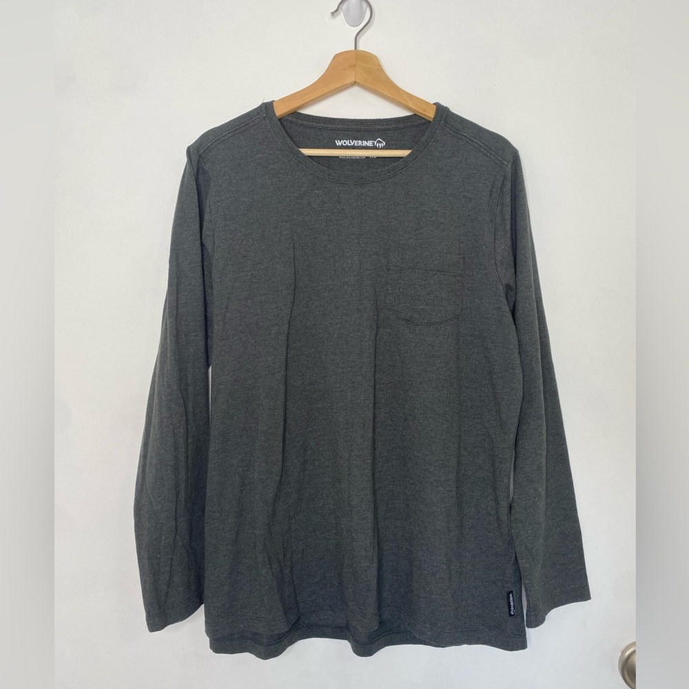 Wolverine Long Sleeve Pocket Tee, Size XL